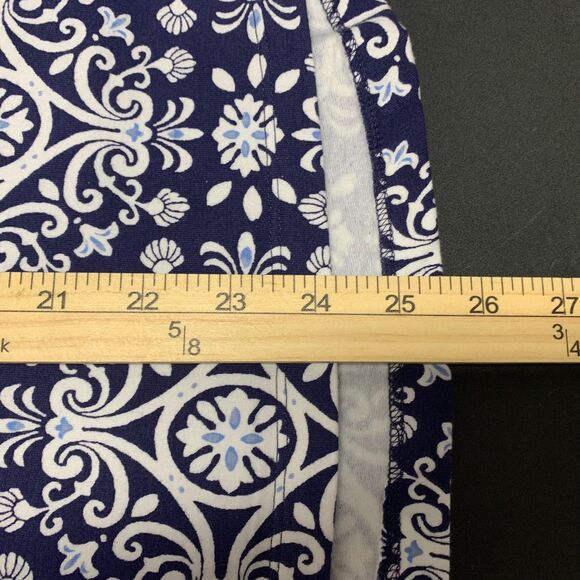 Vera Bradley Womens French Terry Quarter Zip Pullover Steel Blue Medallion - Picture 9 of 13